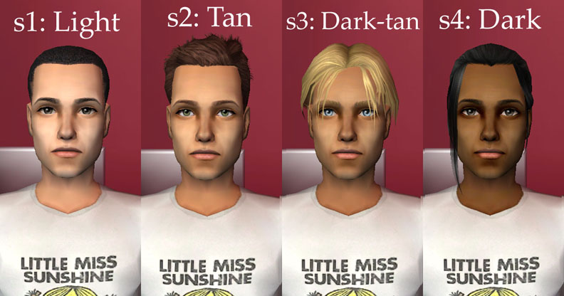 sims 3 default replacement skin details