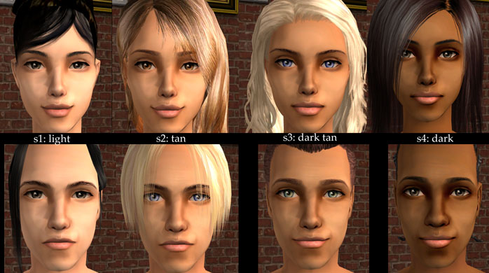 sims 3 default skin replacement blends