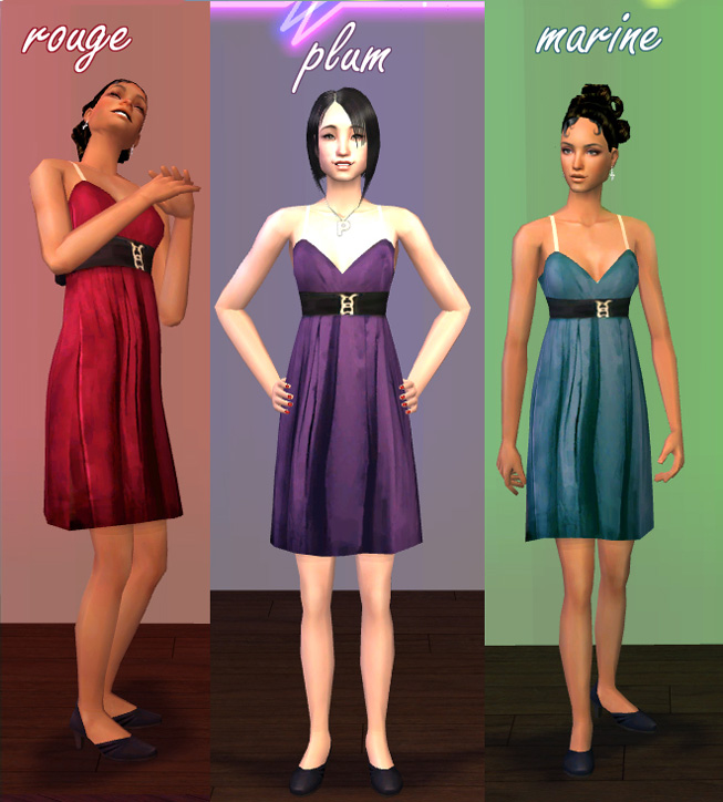 Mod The Sims - Oh! What a Feeling - 6 Apartment Life Dress Recolours ...
