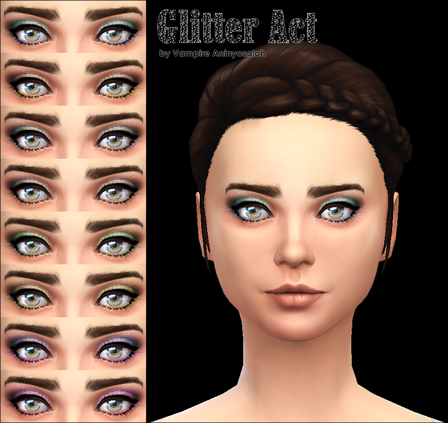 Mod The Sims - Glitter Act Eyeshadow -8 colors-