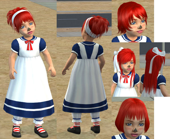 Mod The Sims Raggedy Ann Toddler