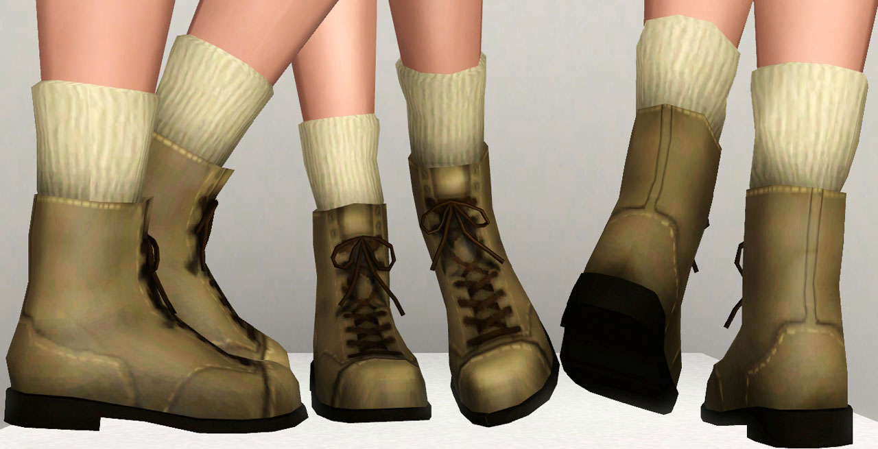 Mod The Sims - Boots 3Dsockified for A/YA/T females!