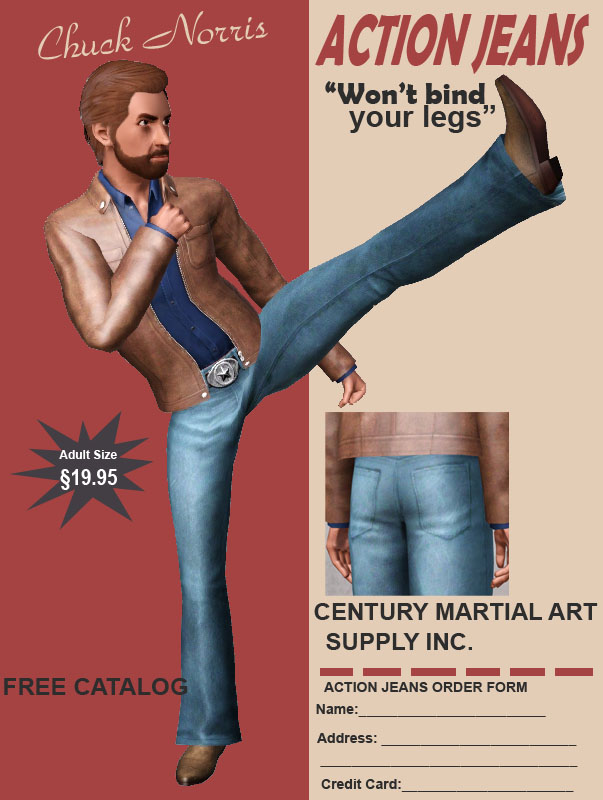Mod The Sims - Chuck Norris Pose Pack - Awesomeness 101!