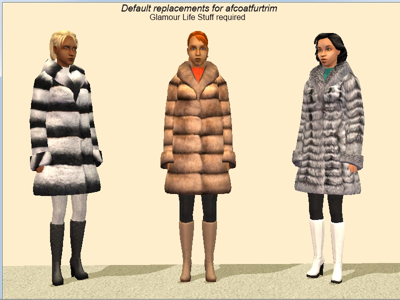 Mod The Sims - Default replacement - GLS AF fur coats