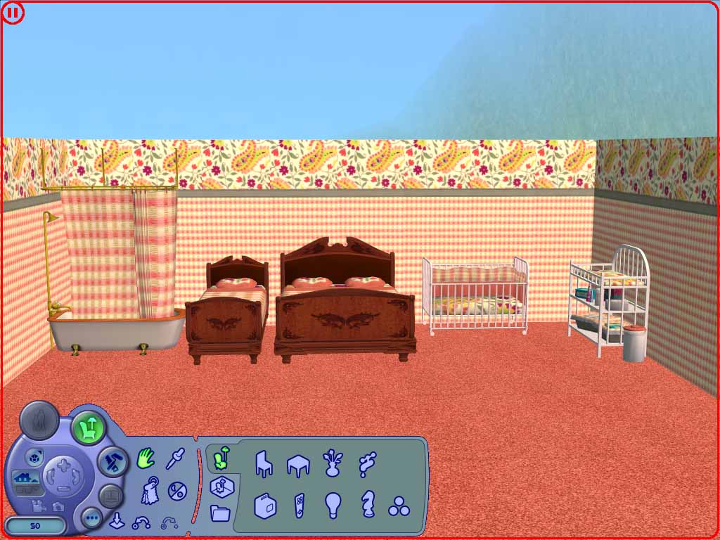 Mod The Sims Salmon Floral and Plaid Ensemble