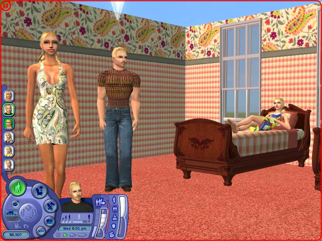 Mod The Sims Salmon Floral and Plaid Ensemble