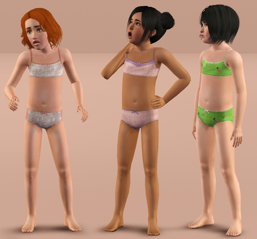 Mod The Sims - Little Ladies: My First Underwear Set