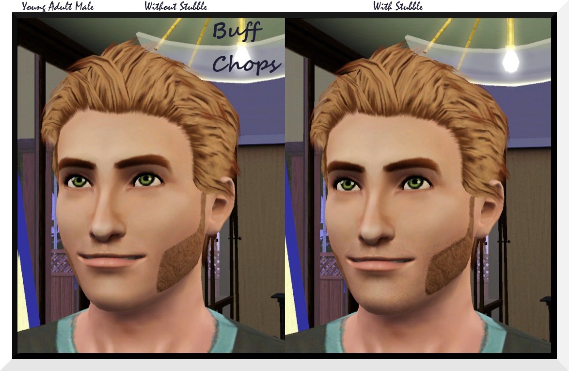 Chaqueta alfiler talento Mod The Sims - Buff Chops in 4 Styles