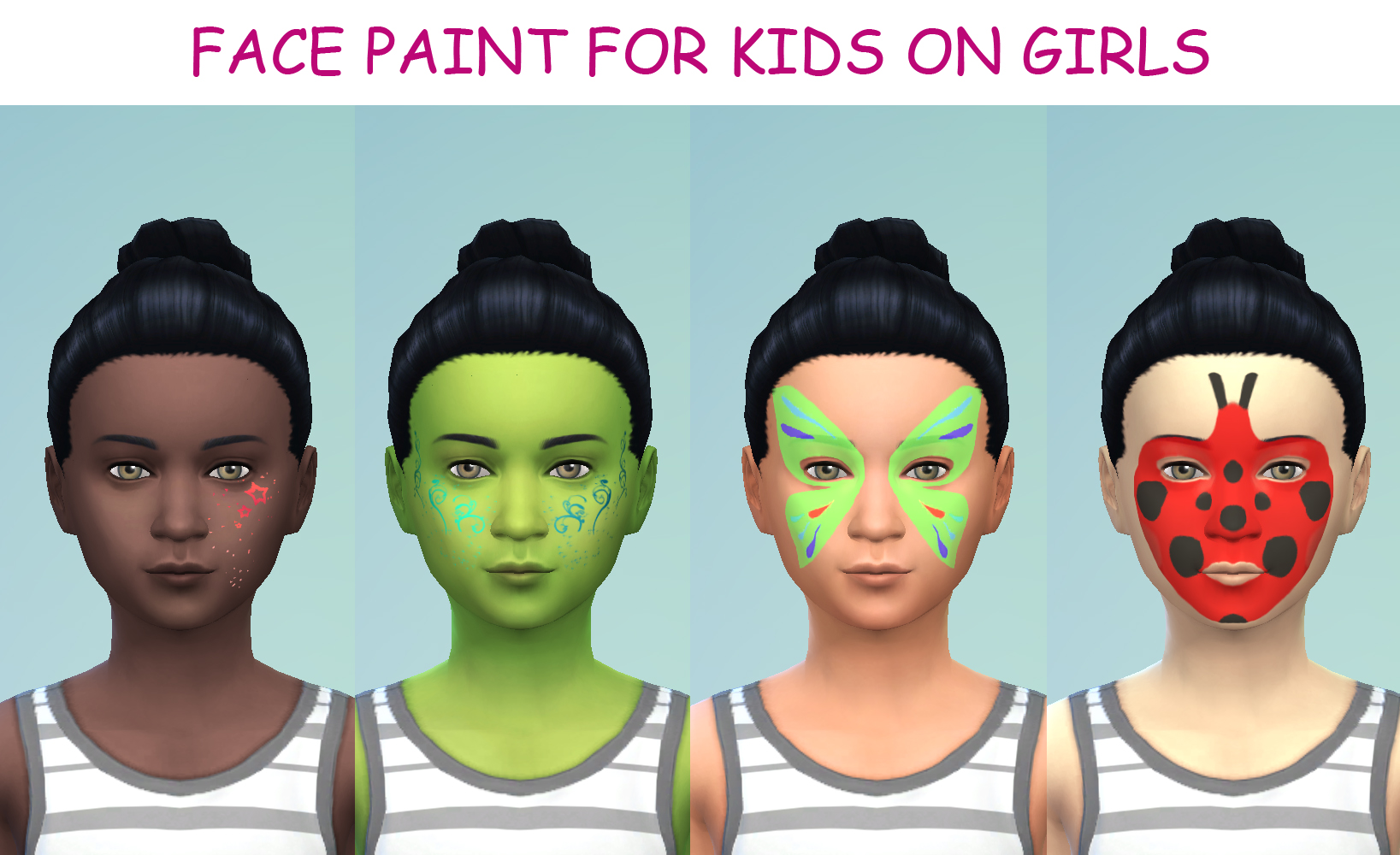 Sims 4 mods sim child. Фейс симс 4. Симс 4 макияж для детей. Маска симс 4. Грим симс 4.