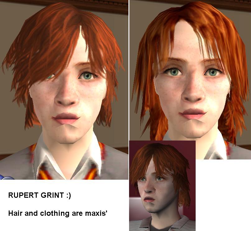 Mod The Sims Rupert Grint Plus Teen Version Of The Actress Emma Watson