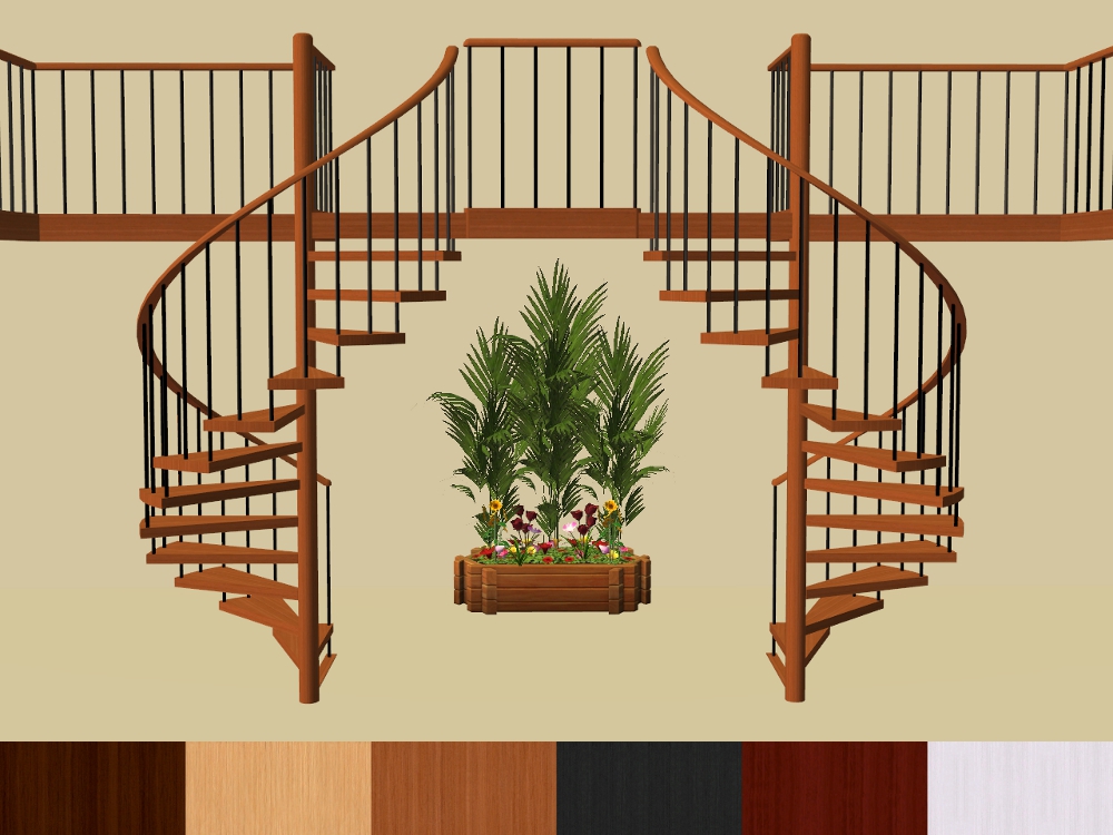 Mod The Sims Marvine S Spiral Stairs Recoloured