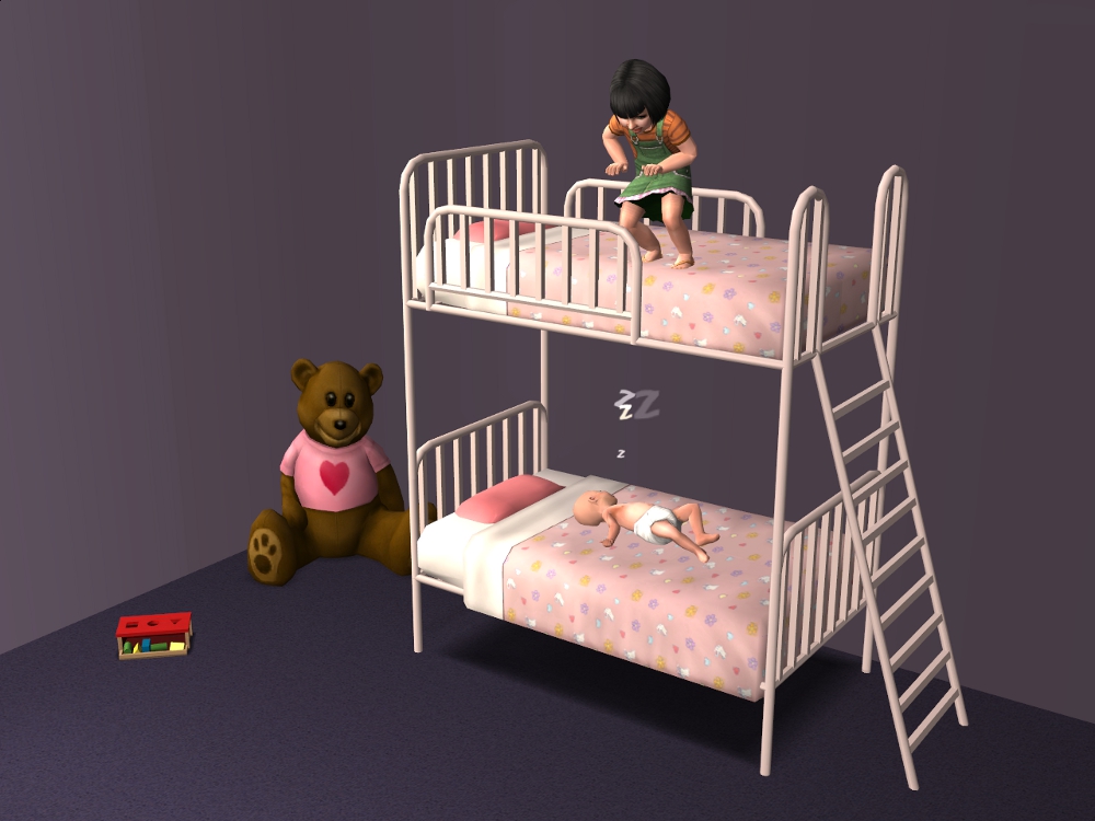 The Kinder Upper Beds Maxis Add Ons, Toddler Bunk Beds Sims 4
