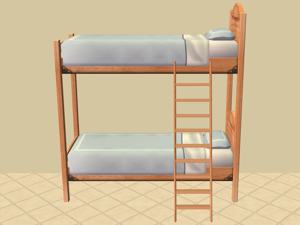 Mod The Sims Base Game Bunk Beds, 2 Bunk Beds