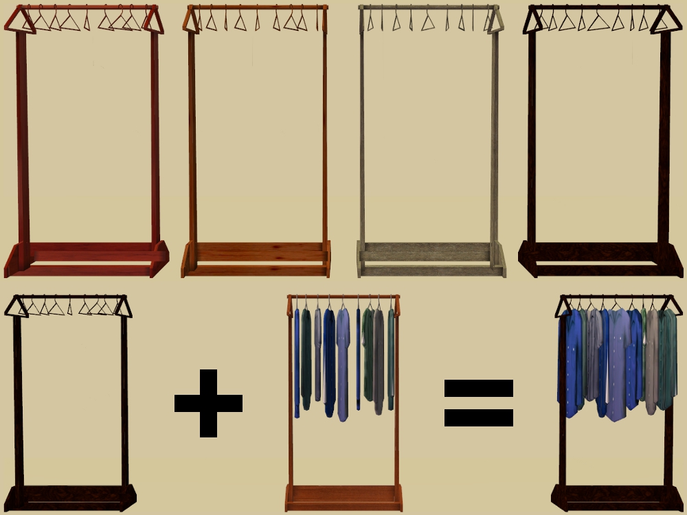 Mod The Sims Bg Changing Booth And Clothing Rack Recolours