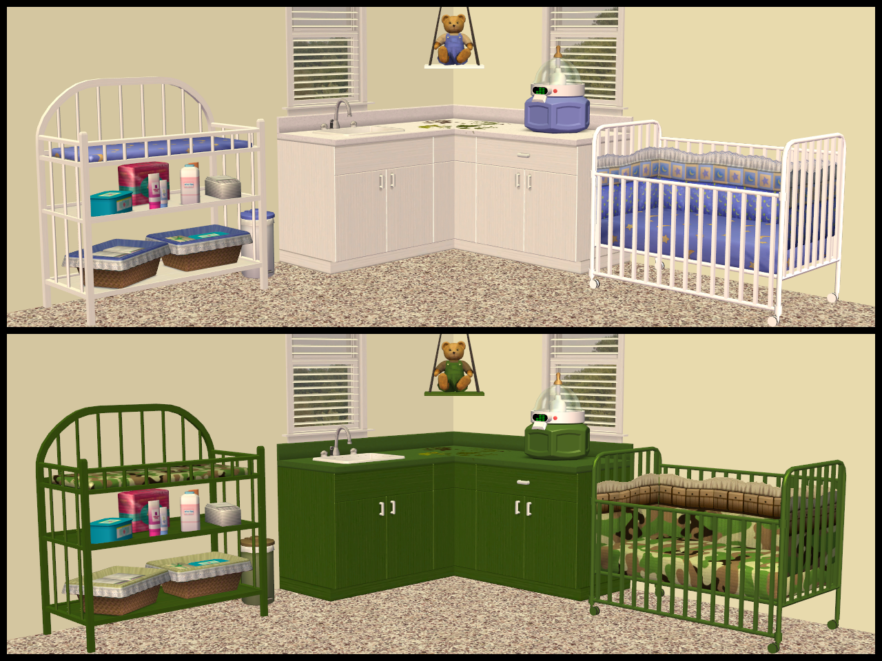 Mod The Sims - Two Counters in Nursery Colours
