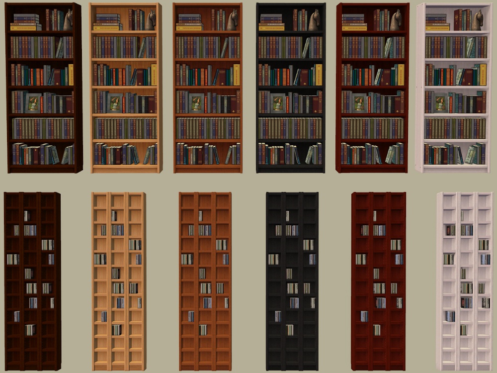 Mod The Sims 10 Ikea Furniture Items, Billy Bookcase Colours