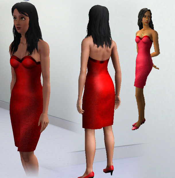 Mod The Sims Bella Goth Top And Skirt