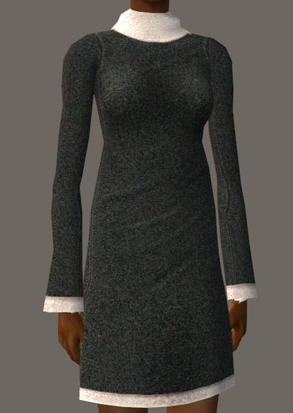 Mod The Sims - Testers wanted! New mesh: AF dress with turtleneck and ...