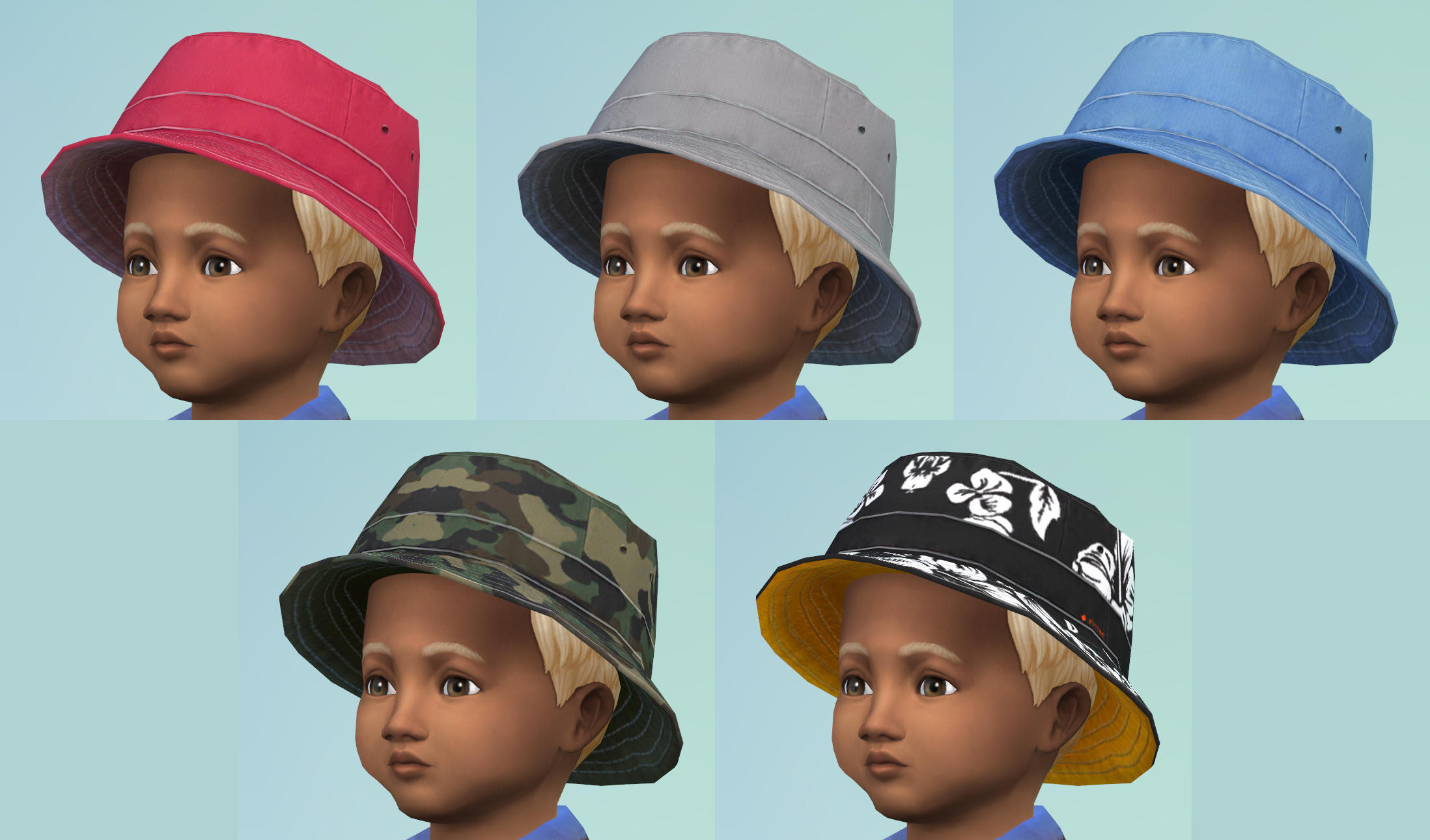 Mod The Sims - TS2 to TS4 Bucket Hat for Toddler and Up