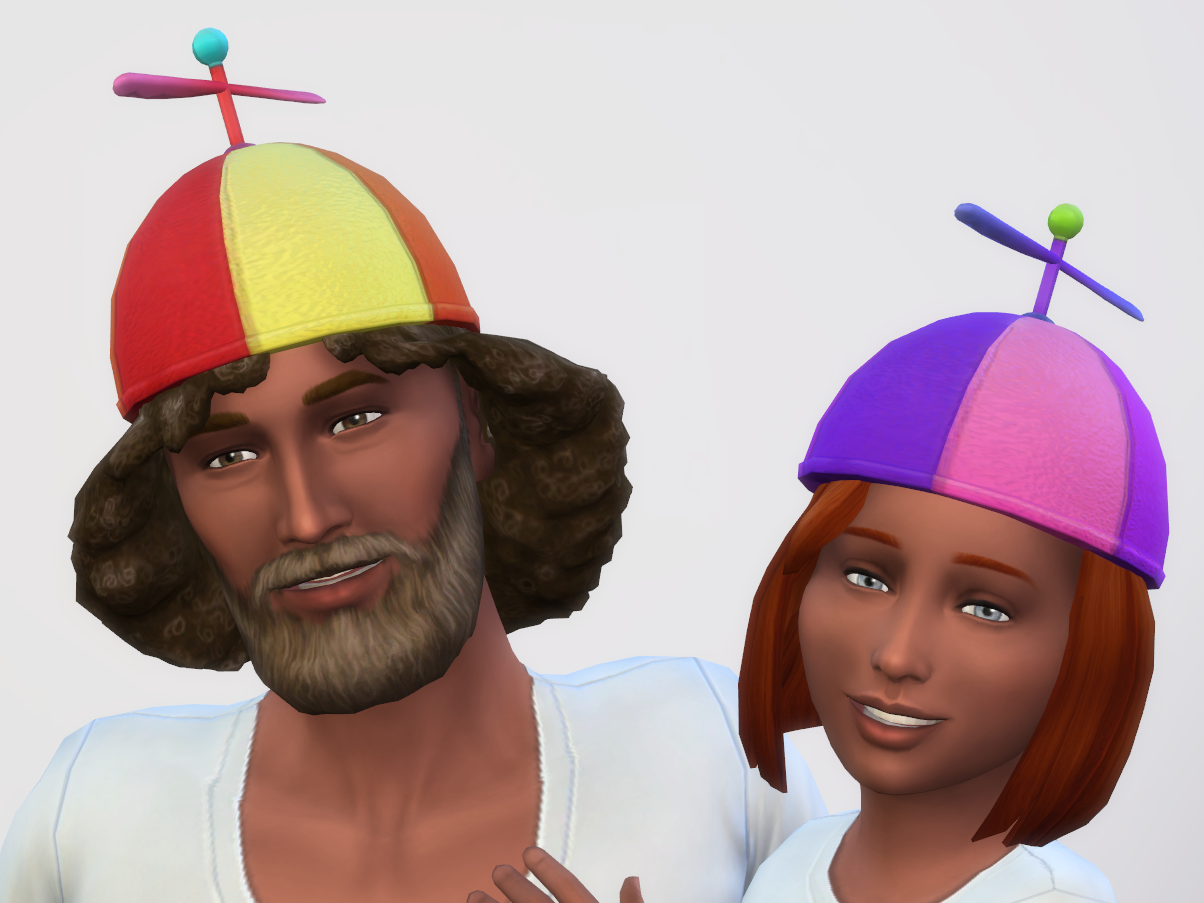 Mod The Sims TS2 to TS4 Propellor Hats + Child