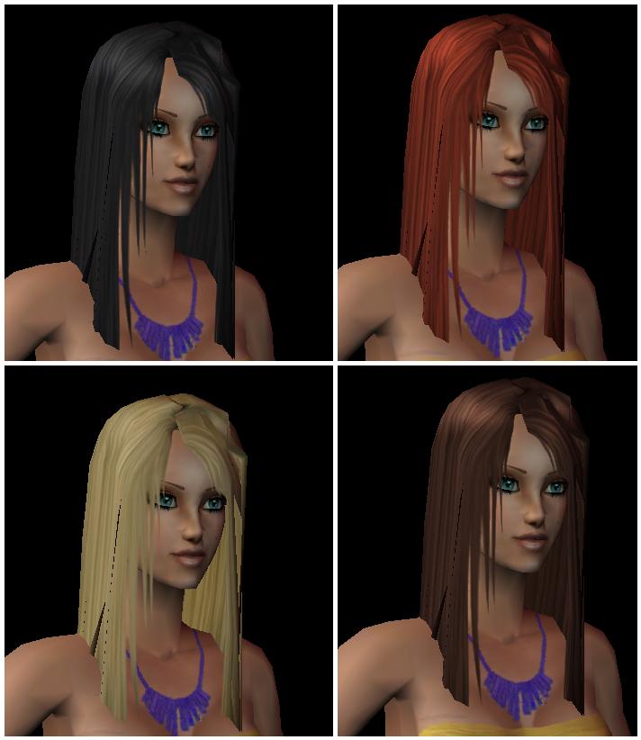 Mod The Sims - Long messy hair