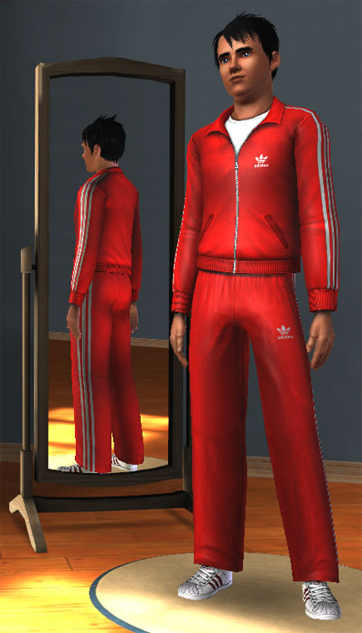 Mod The Sims - Adidas tracksuit jacket and pants