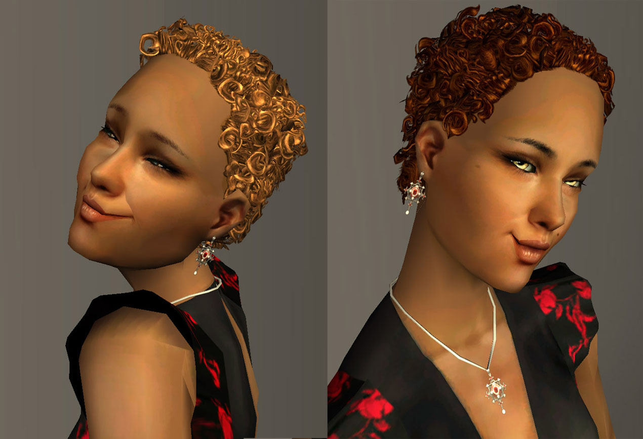 Mod The Sims Seraph Curly Hair For Females All Ages