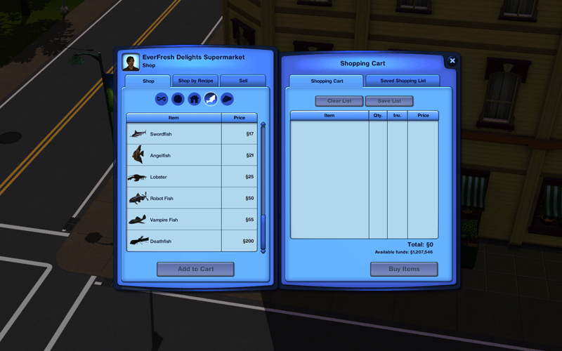 Mod The Sims Buy All Fish