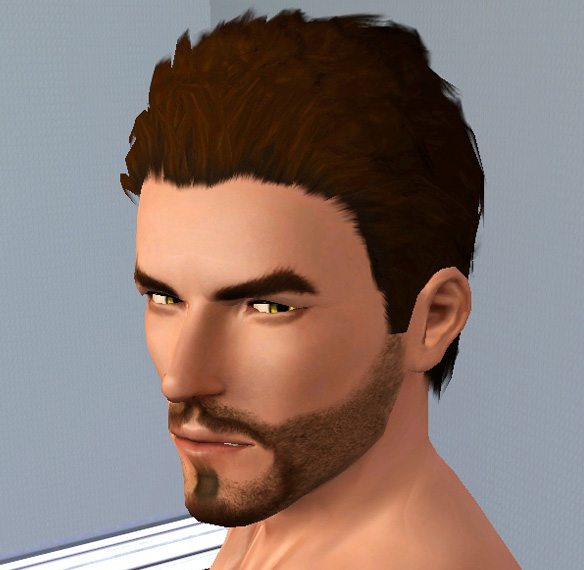 Mod The Sims - Men's Spiky Brushed-Back Hair - Teen to Elder