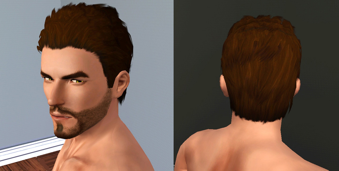 Mod The Sims Mens Spiky Brushed Back Hair Teen To Elder
