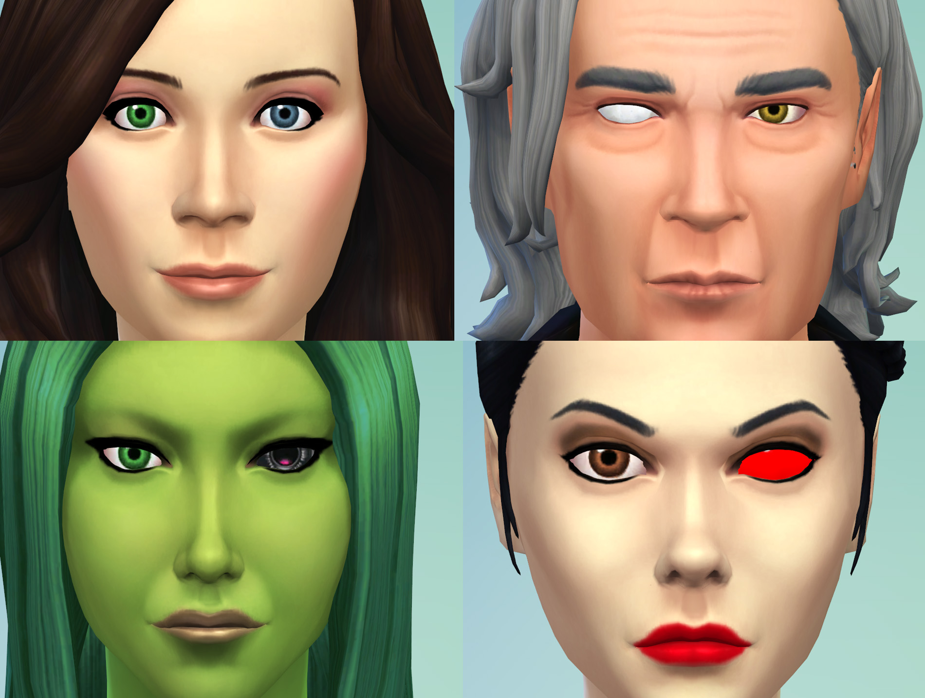 Mod The Sims 2 Different Eyes Heterochromia Blind Eye Sci Fi