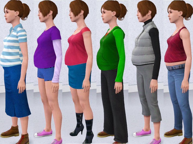 Mod The Sims - Teen Female Maternity Wear