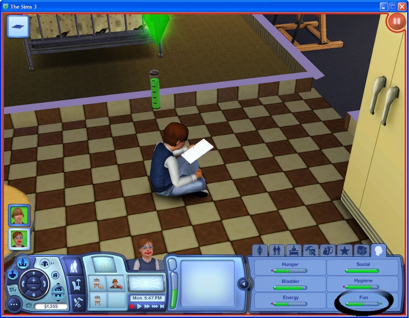sims 2 can't find homework