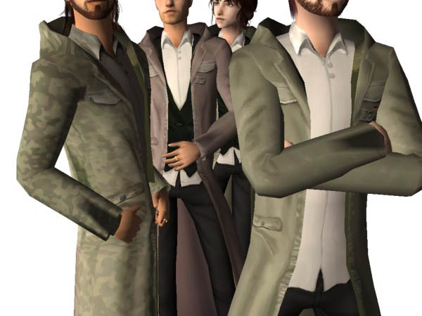 Mod The Sims - Hooded Long Coats for AM