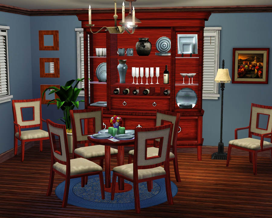 Mod The Sims Westside Dining Set, How To Change Material On Dining Room Chair Sims 4