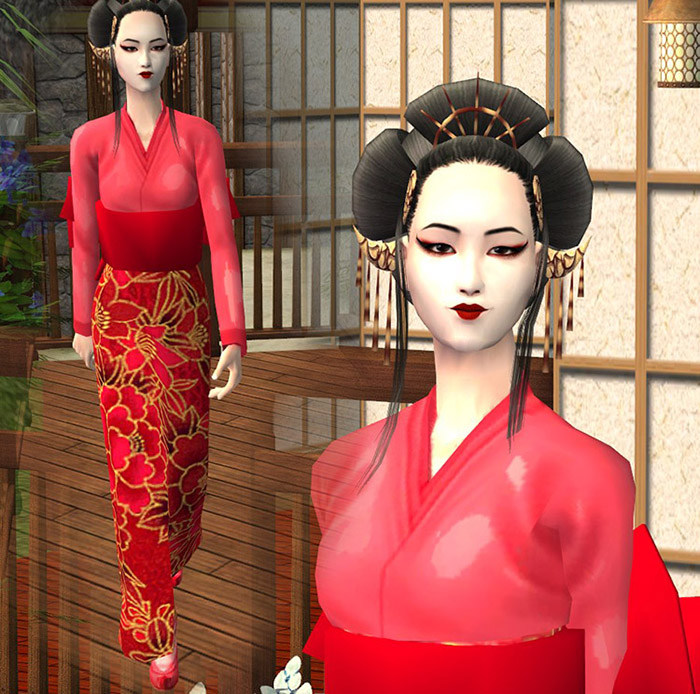 Mod The Sims Ichikiku An Authentic Geisha