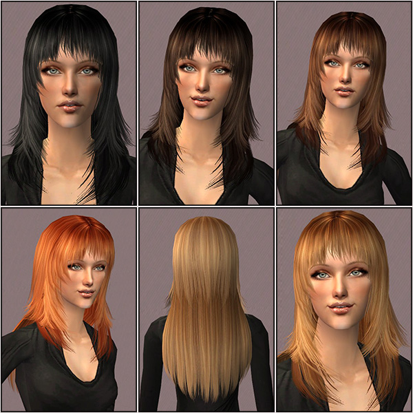 Mod The Sims - .::Streaked Fringe::. - new fringed haircut / binned