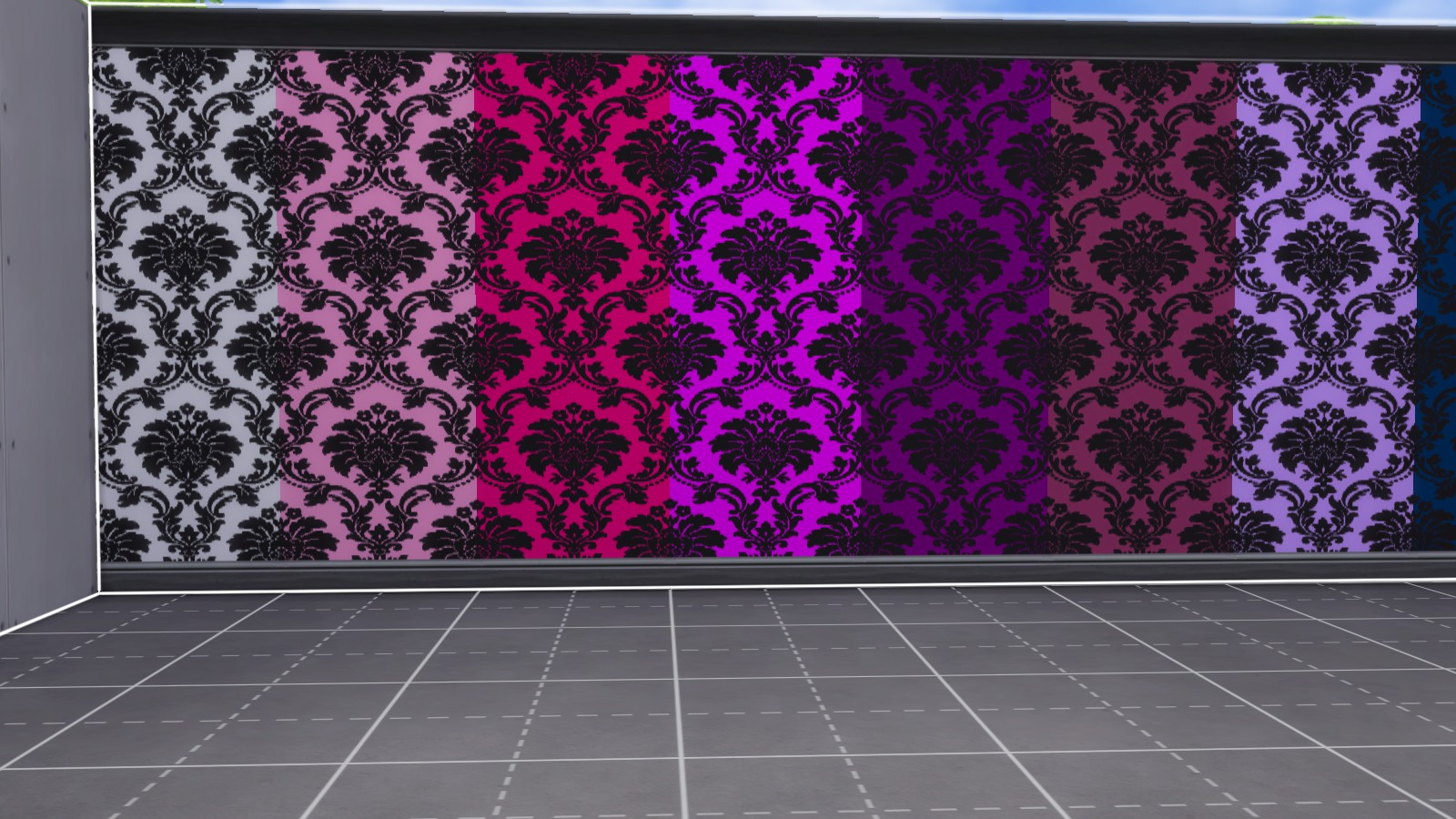Mod The Sims - Damask Wallpaper Black version 1of2