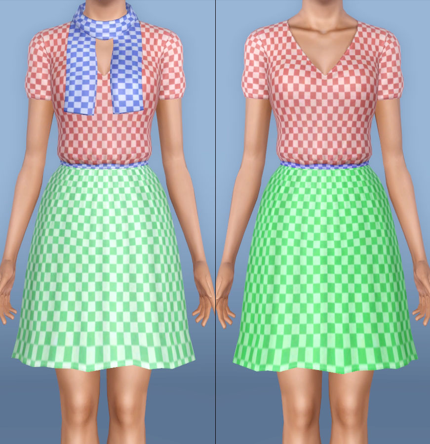 Mod The Sims - Sweet dreams dress - 2 different styles for YA/A