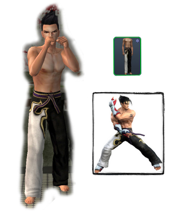 Tekken Jin Kazama White Flame Cosplay Jogging Pants  WackyTee