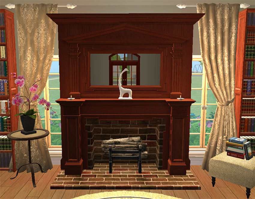 Mod The Sims Colonial Fireplace Ts3 Conversion