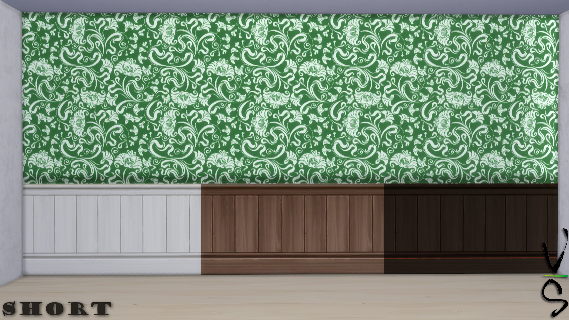 Mod The Sims - Floral Paneling Walls