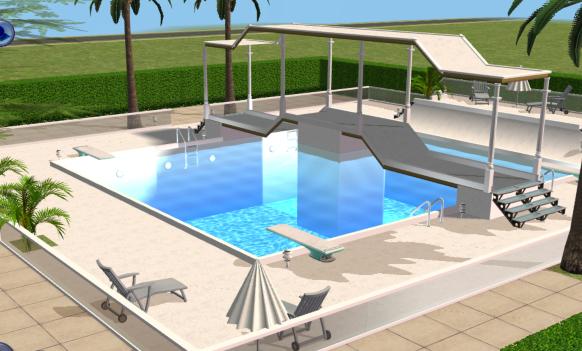 Mod The Sims Sunrise Boulevard A Luxury Community Lot With Restaurant And Swimming Pool