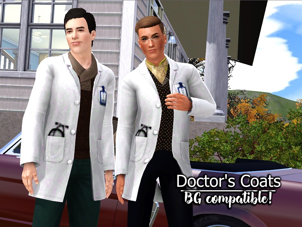 Mod The Sims - Doctor's Coats--BG Compatible