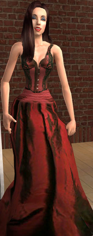 Mod The Sims - New mesh : gown with corset for teen