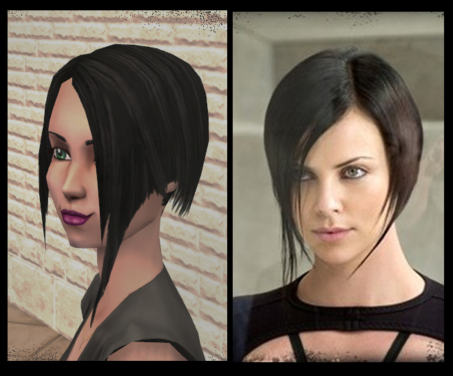 Mod The Sims - Maxis Match: Aeon Flux-inspired Haircut
