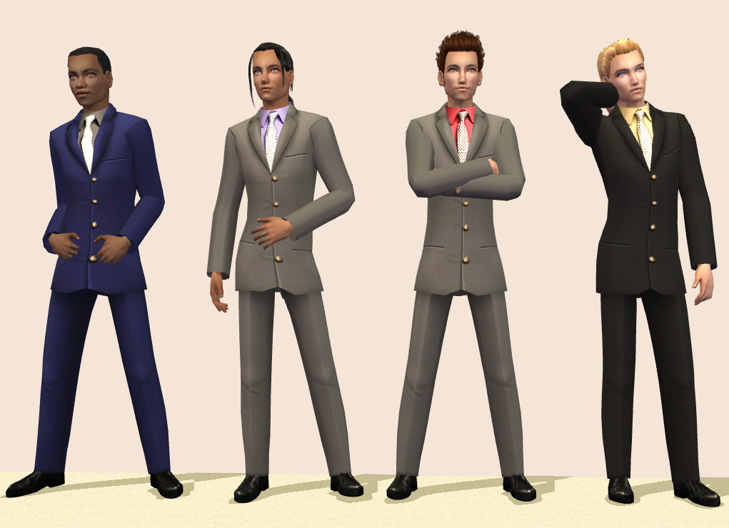 Mod The Sims - Men's Slim Cut Suits