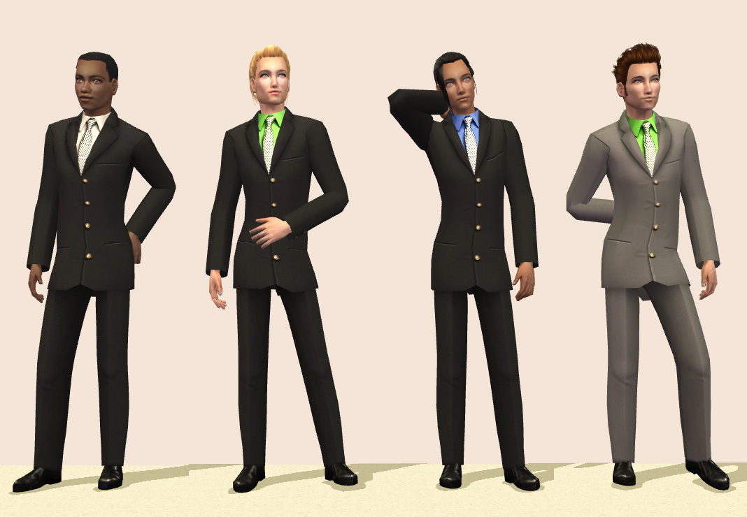 Mod The Sims - Men's Slim Cut Suits