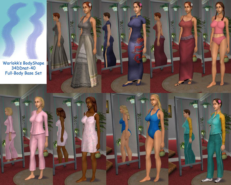 Mod The Sims - Warlokk's Hi-Res Female BodyShapes - 34DD Full-Body