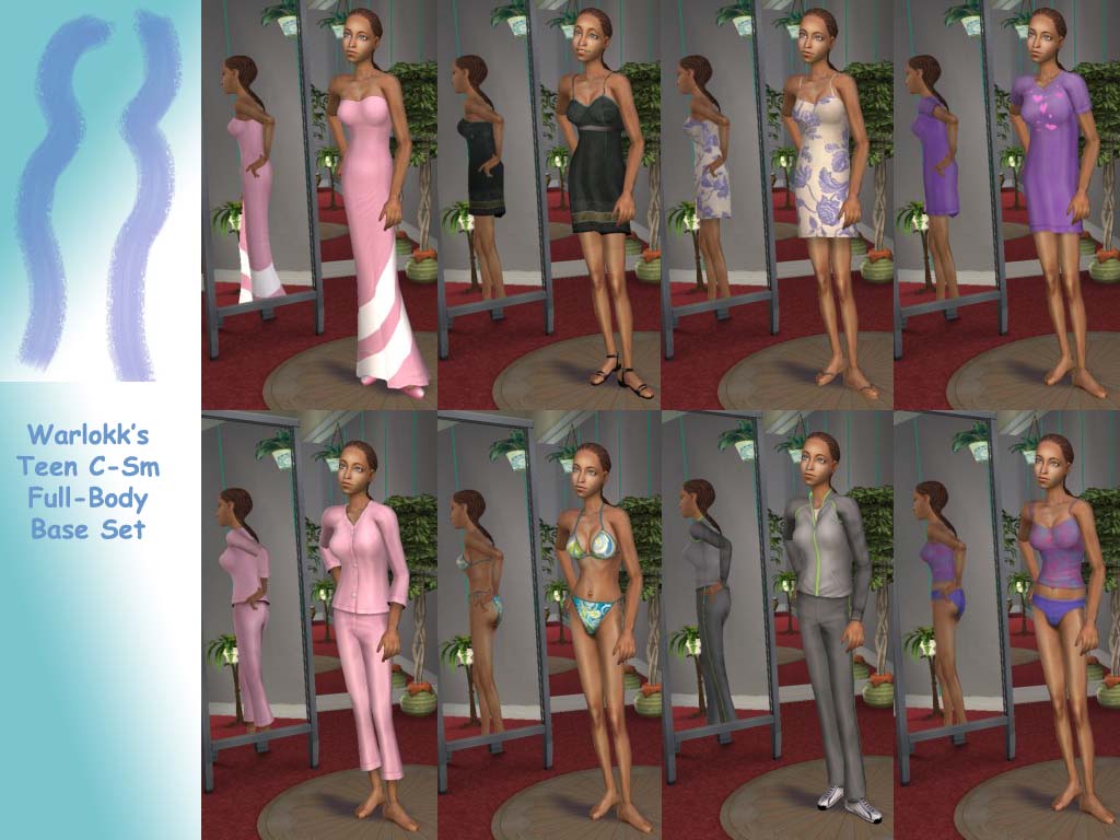 Mod The Sims - Warlokk Bodyshape 34A & 34B Full-Body Add-On MESH Set #2